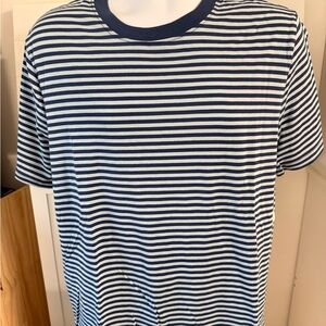 Urban Pipeline Navy and White Striped Tee